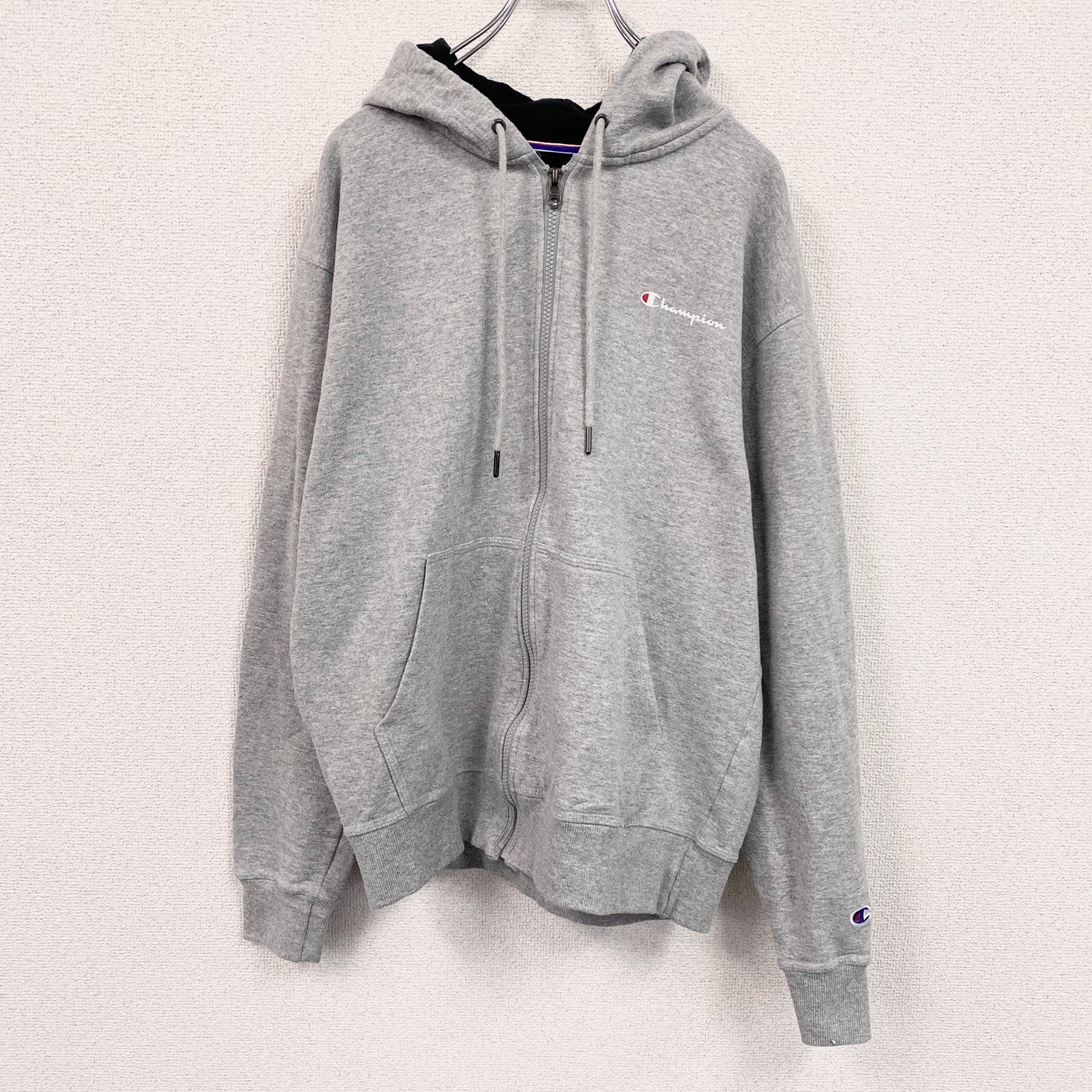 Champion　チャンピオン　フルジップスウェットパーカー/フーディー　グレー　Mサイズ