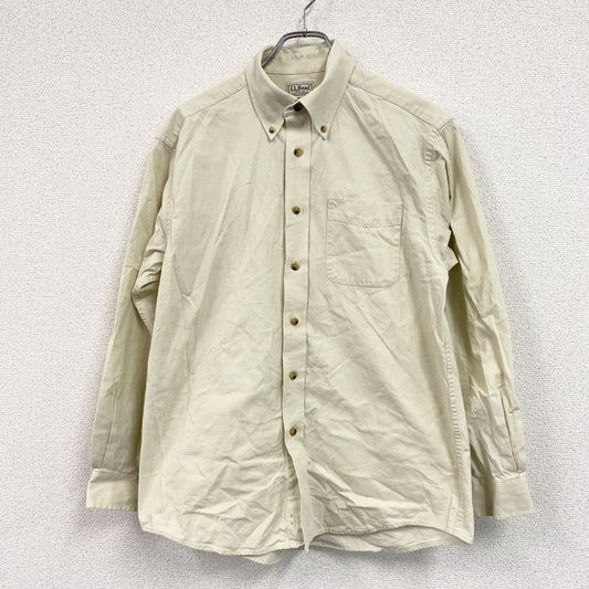 L.L.Bean　エルエルビーン　長袖ボタンダウンシャツ　ベージュ　Mサイズ