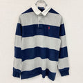 POLO RALPH LAUREN　ポロラルフローレン　長袖ポロシャツ　ボーダー　紺　ネイビー　グレー　L(14-16)サイズ