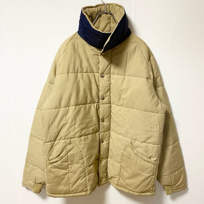 古着 used　USA製　Carter's　長袖ハイネックダウンジャケット　ベージュ　ヴィンテージ　ビッグシルエット　XLサイズ