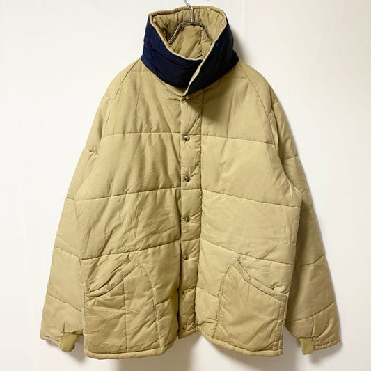 古着 used　USA製　Carter's　長袖ハイネックダウンジャケット　ベージュ　ヴィンテージ　ビッグシルエット　XLサイズ