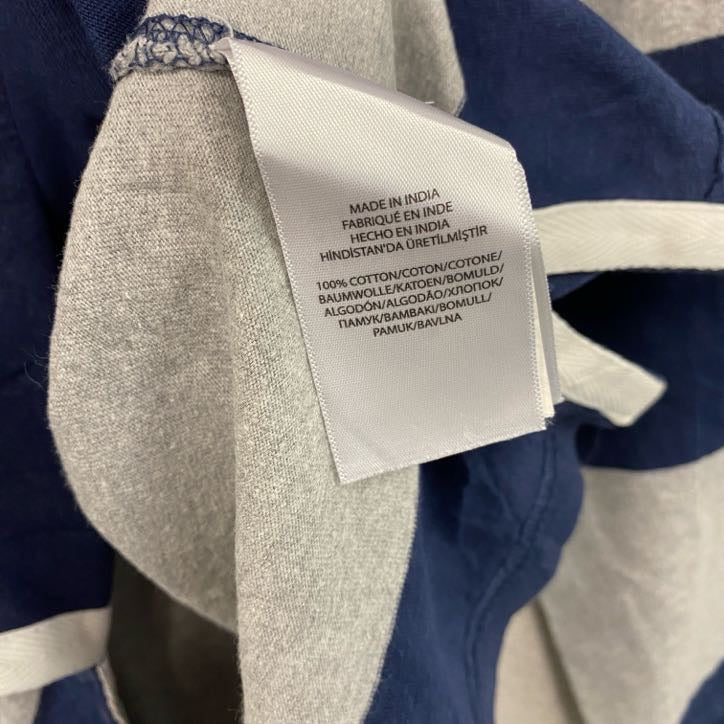 POLO RALPH LAUREN　ポロラルフローレン　長袖ポロシャツ　ボーダー　紺　ネイビー　グレー　L(14-16)サイズ