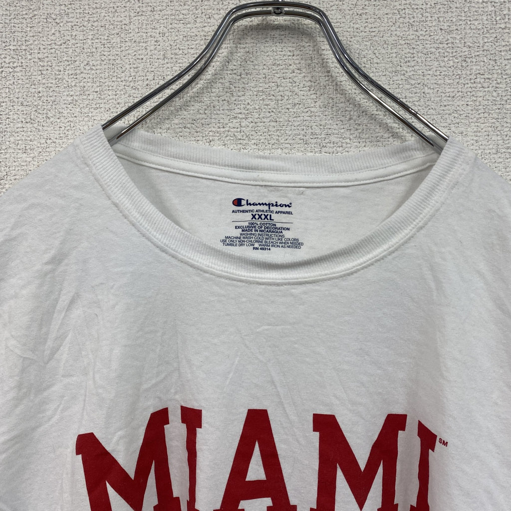 Champion　チャンピオン　半袖プリントTシャツ　白　ホワイト　XXXLサイズ