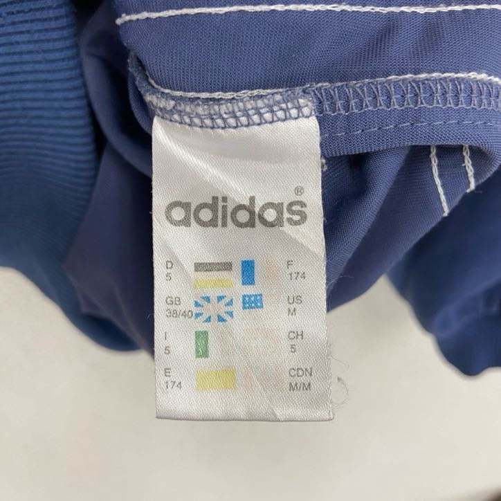 ～90s　adidas　アディダス　フーデットベロアトラックジャケット/ジャージ　紺　ネイビー　Mサイズ