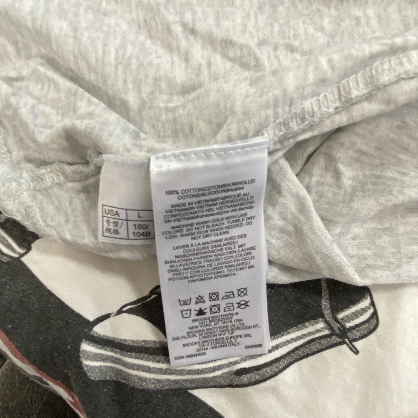 BROOKS BROTHER　ブルックスブラザーズ　長袖Tシャツ/ロンT　灰色　グレー　Lサイズ