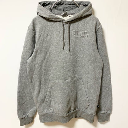 PUMA　プーマ　スウェットパーカー/フーディー　ロゴプリント　ワンポイント　灰色　グレー　Sサイズ
