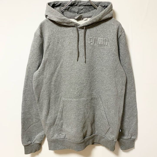 PUMA　プーマ　スウェットパーカー/フーディー　ロゴプリント　ワンポイント　灰色　グレー　Sサイズ