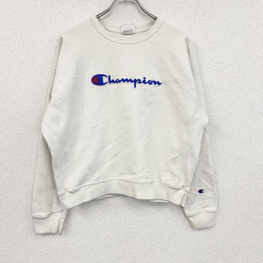 Champion　チャンピオン　リバースウィーブ　スウェット/トレーナー　刺繍ロゴ　デカロゴ　現行　白　ホワイト　XLサイズ