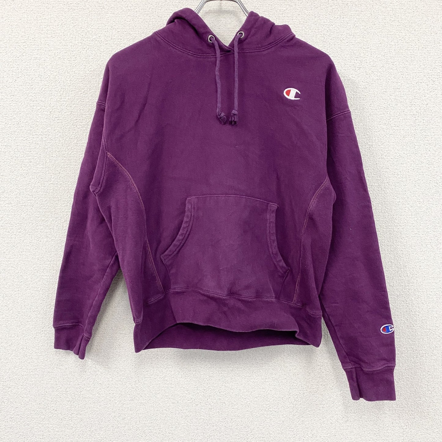 00s　champion　チャンピオン　スウェットパーカー/フーディー　リバースウィーブ　紫　パープル　Mサイズ