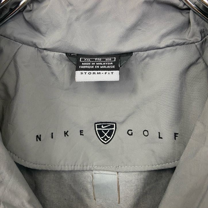 古着 used　NIKE GOLF　半袖ハーフジップポイント刺繍ナイロンジャケット　PCA CHAMPIONSHIP　2XLサイズ