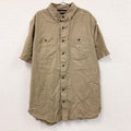 Carhartt　カーハート　半袖ボタンダウンシャツ　ワークシャツ　ダブルポケット　ベージュ　XLサイズ