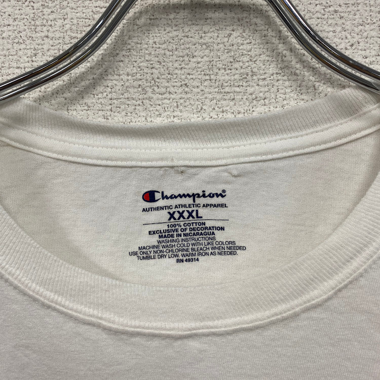 Champion　チャンピオン　半袖プリントTシャツ　白　ホワイト　XXXLサイズ
