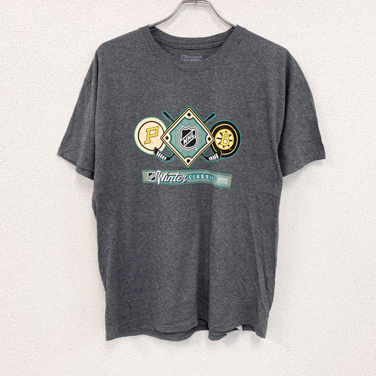 Champion　チャンピオン　半袖プリントTシャツ　NFL　灰色　グレー　XLサイズ