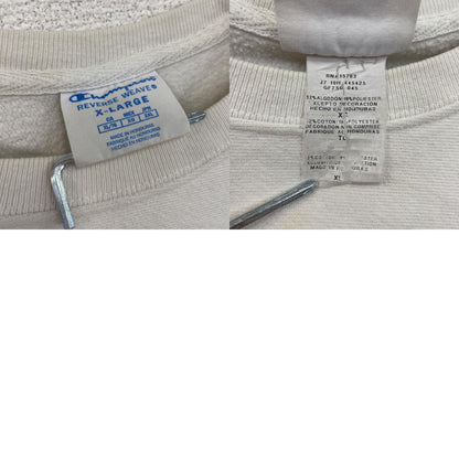 Champion　チャンピオン　リバースウィーブ　スウェット/トレーナー　刺繍ロゴ　デカロゴ　現行　白　ホワイト　XLサイズ