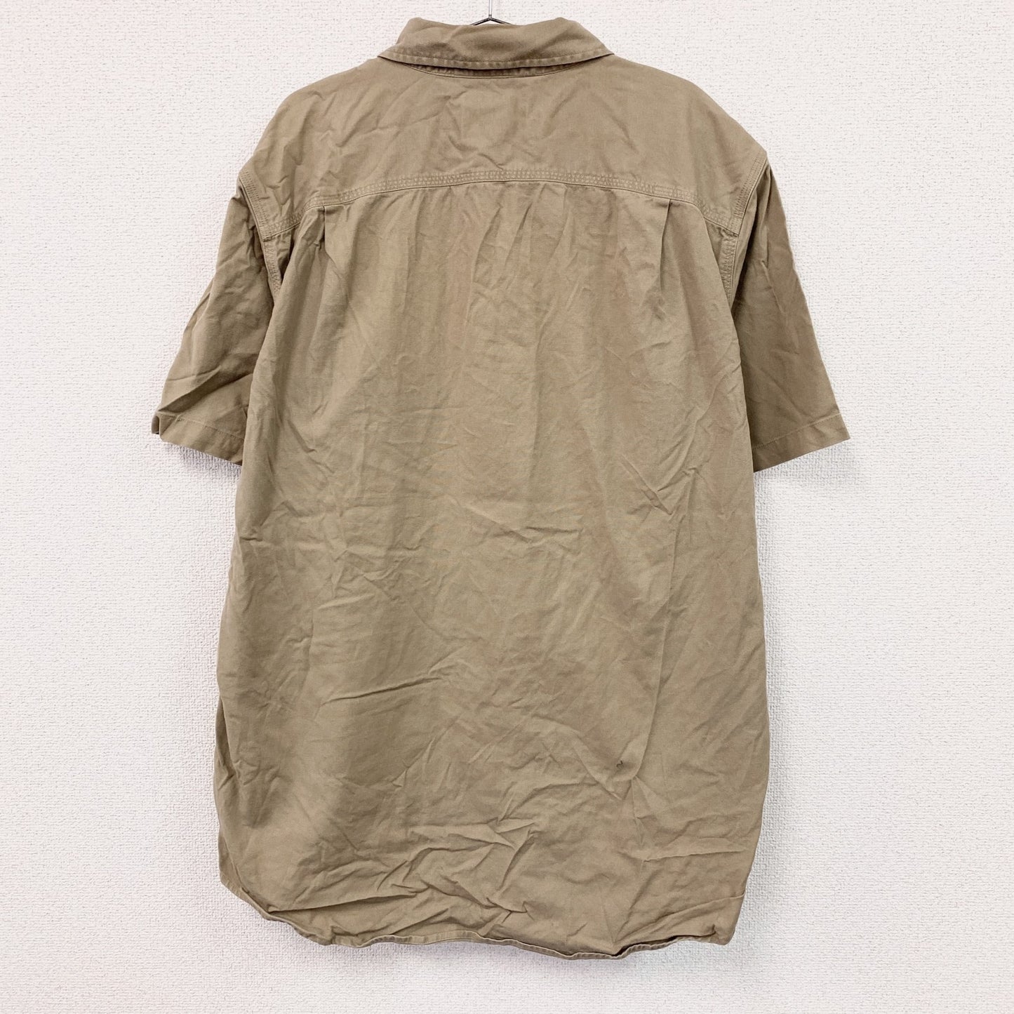 Carhartt　カーハート　半袖ボタンダウンシャツ　ワークシャツ　ダブルポケット　ベージュ　XLサイズ
