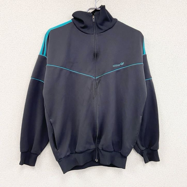 80s　adidas　アディダス　トラックジャケット/ジャージ　ヴィンテージ　ダークグレー　Lサイズ