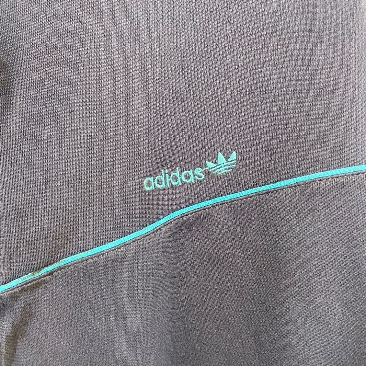 80s　adidas　アディダス　トラックジャケット/ジャージ　ヴィンテージ　ダークグレー　Lサイズ