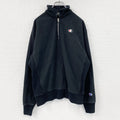 Champion　チャンピオン　リバースウィーブ　ハーフジップスウェット/トレーナー　ワンポイント　黒　ブラック　Mサイズ