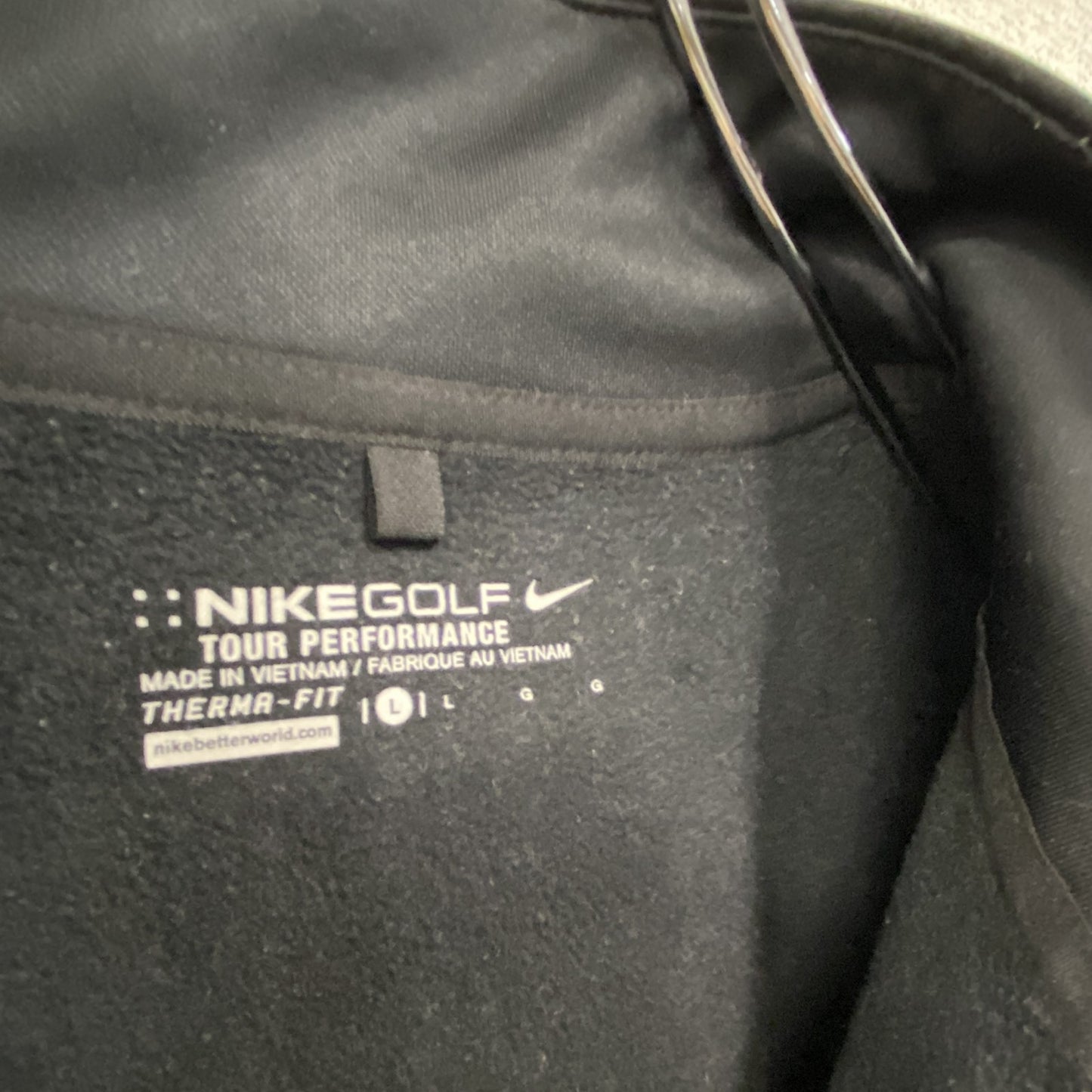 NIKE　ナイキ　トラックジャケット/ハーフジップジャージ　黒　ブラック　Lサイズ