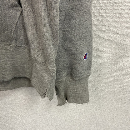 Champion　チャンピオン　リバースウィーブ　スウェットパーカー/フーディー　刺繍ロゴ　霜降りグレー　Lサイズ