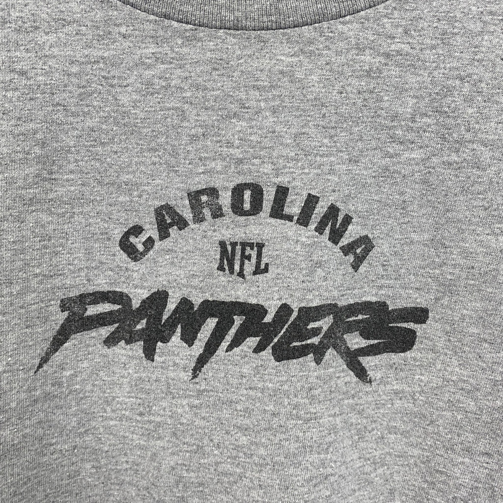 NFL　長袖プリントTシャツ　カロライナパンサーズ　灰色　グレー　Lサイズ