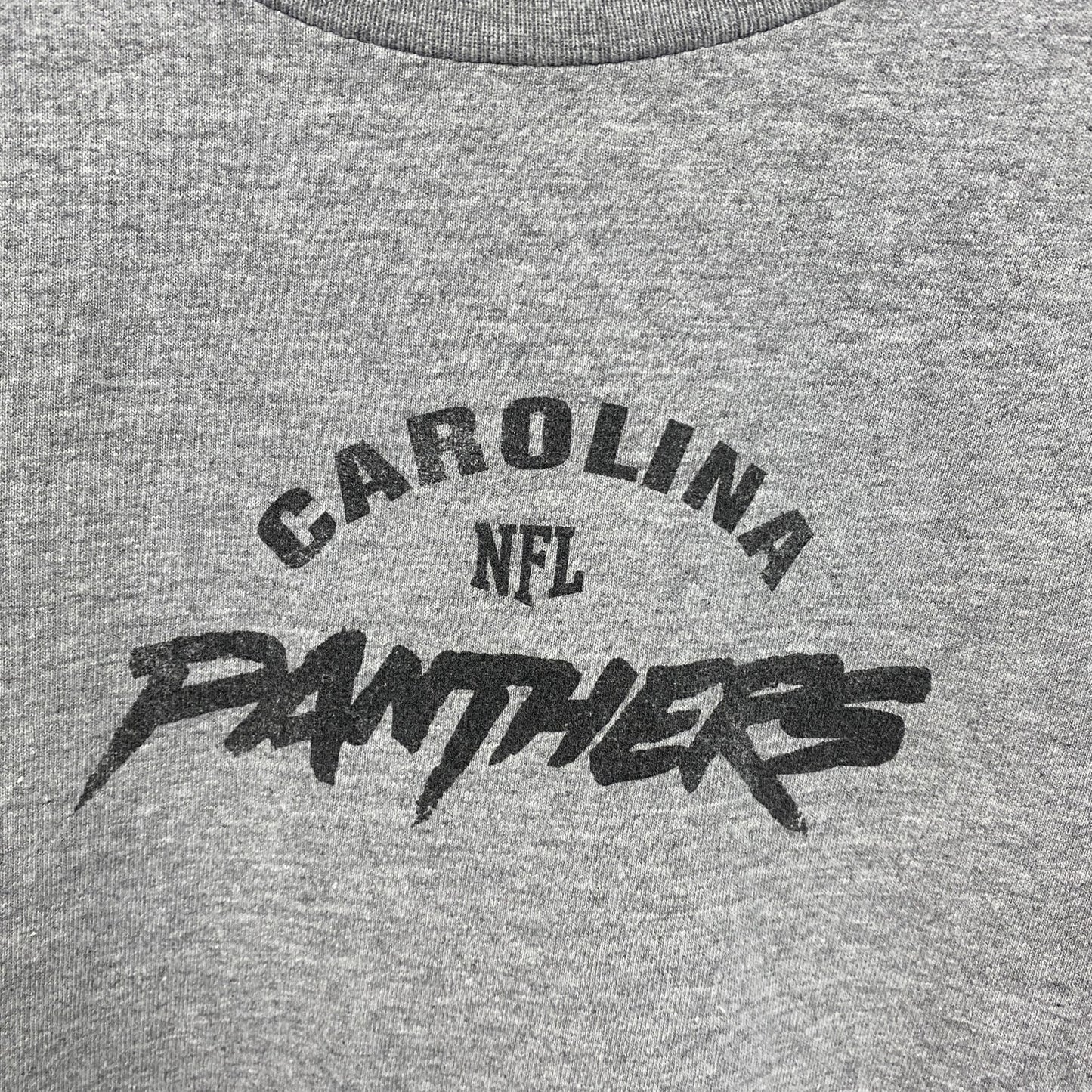 NFL　長袖プリントTシャツ　カロライナパンサーズ　灰色　グレー　Lサイズ
