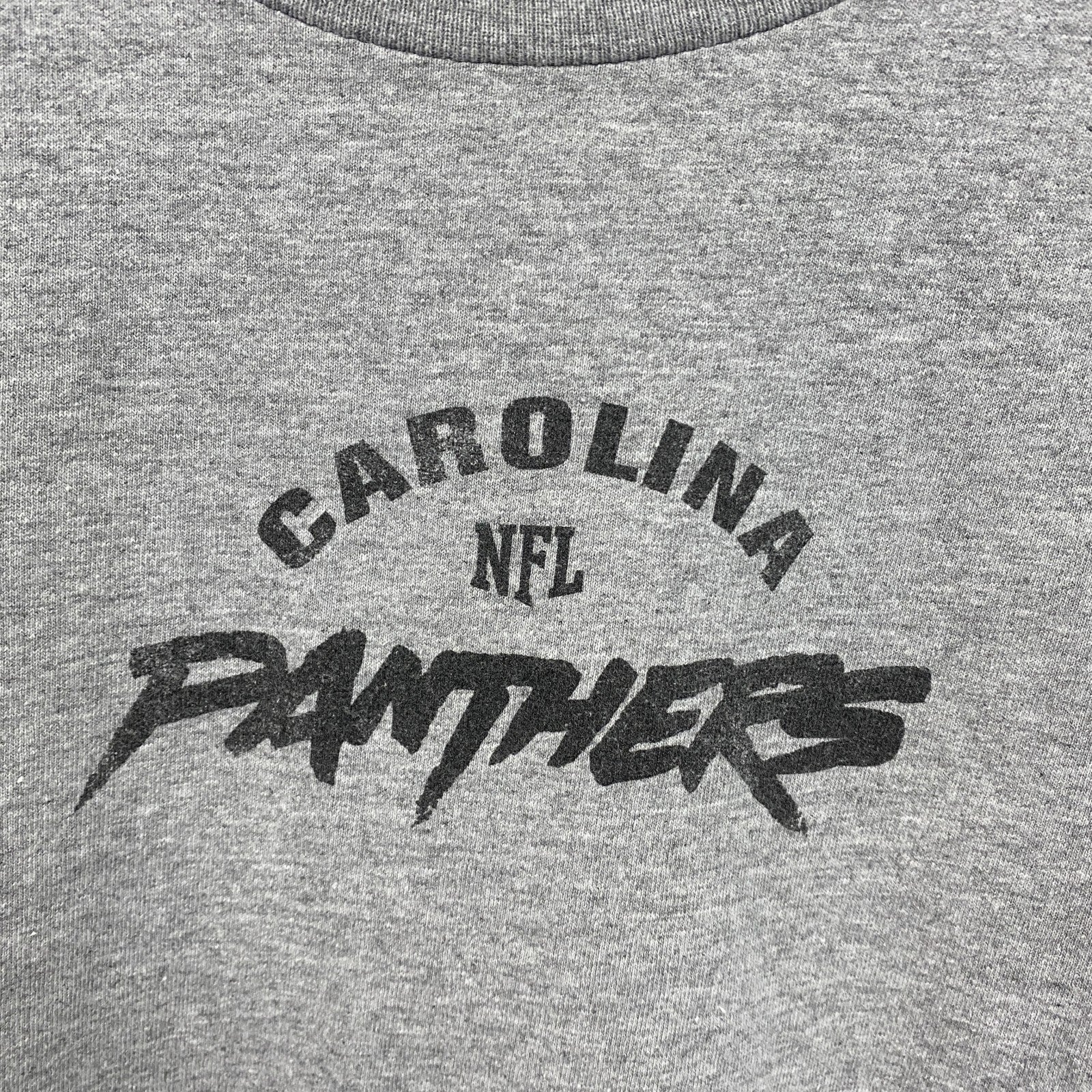 NFL　長袖プリントTシャツ　カロライナパンサーズ　灰色　グレー　Lサイズ