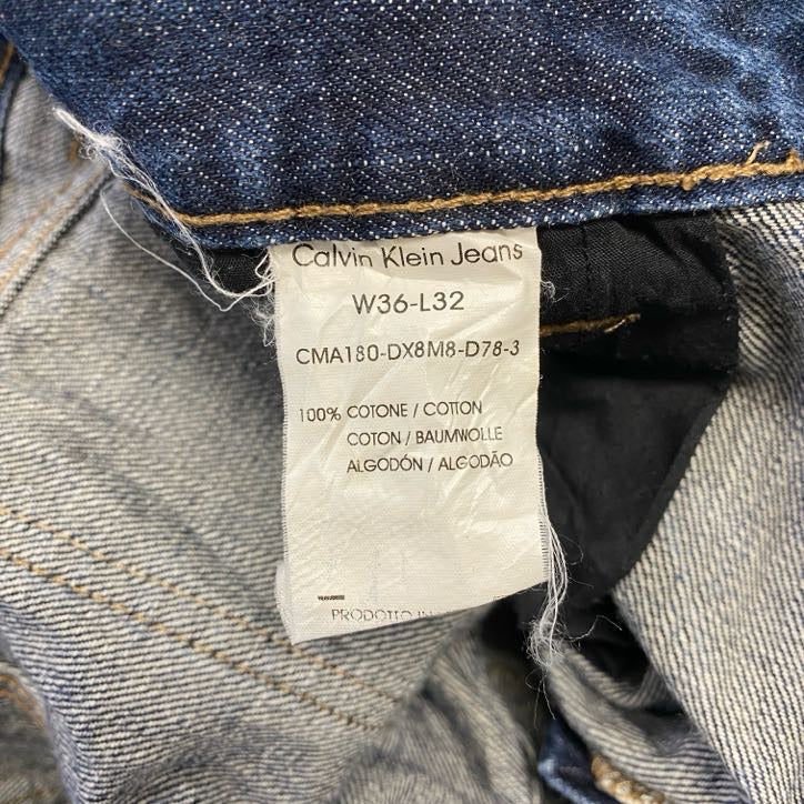 Calvin Klein　カルバンクライン　デニムパンツ/ジーンズ　ジップフライ　インディゴ　W36サイズ