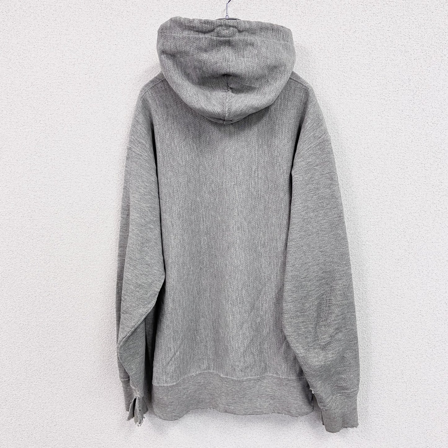 Champion　チャンピオン　リバースウィーブ　スウェットパーカー/フーディー　刺繍ロゴ　霜降りグレー　Lサイズ