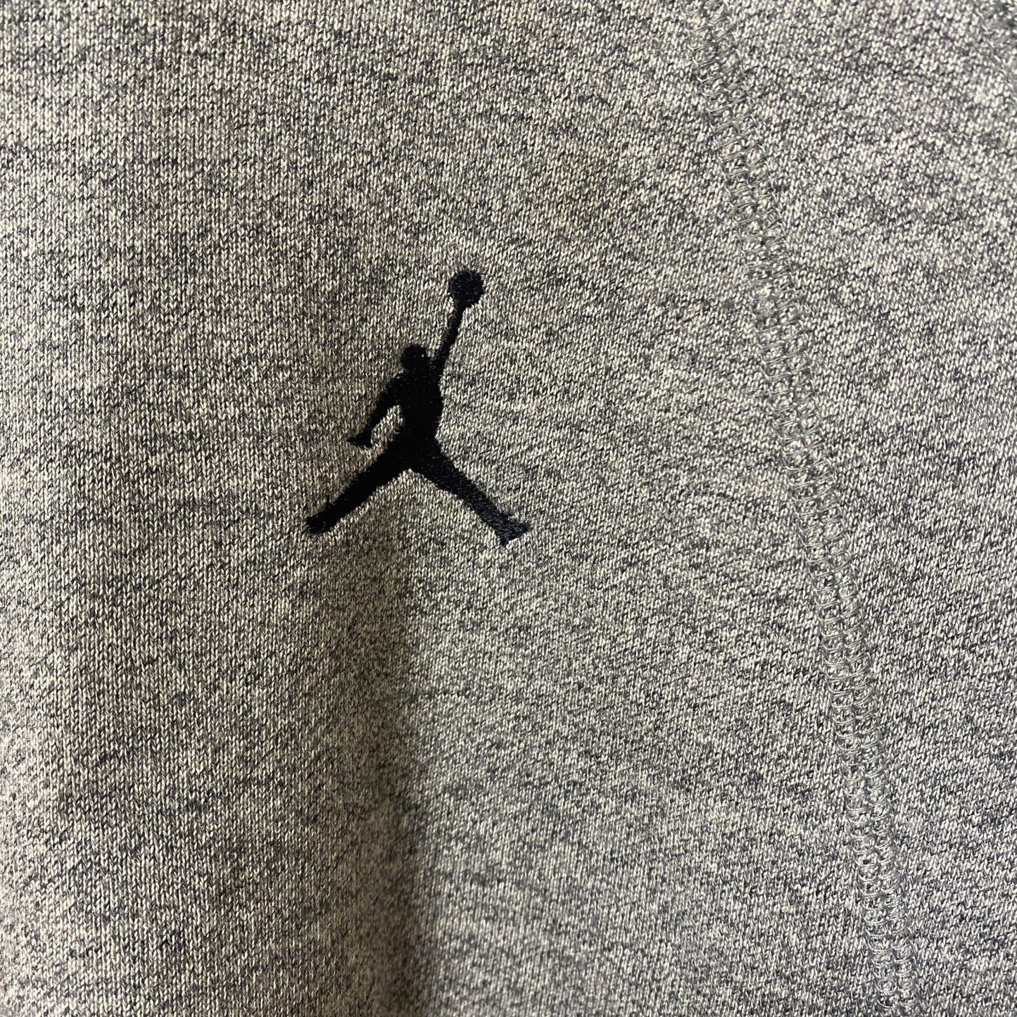古着 used　AIR JORDAN　長袖ワンポイントロゴフルジップパーカー　スウェットフーディ　グレー　3XLサイズ