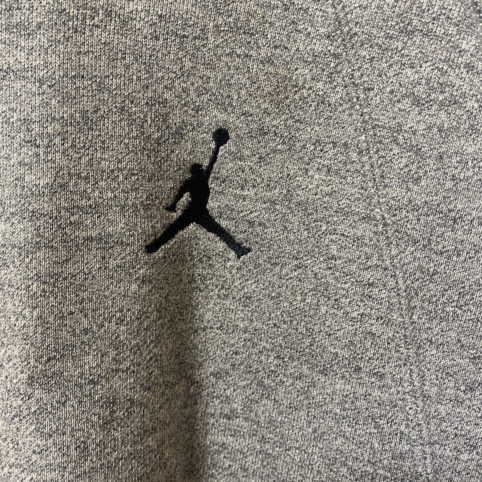 古着 used　AIR JORDAN　長袖ワンポイントロゴフルジップパーカー　スウェットフーディ　グレー　3XLサイズ