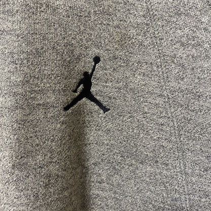 古着 used　AIR JORDAN　長袖ワンポイントロゴフルジップパーカー　スウェットフーディ　グレー　3XLサイズ