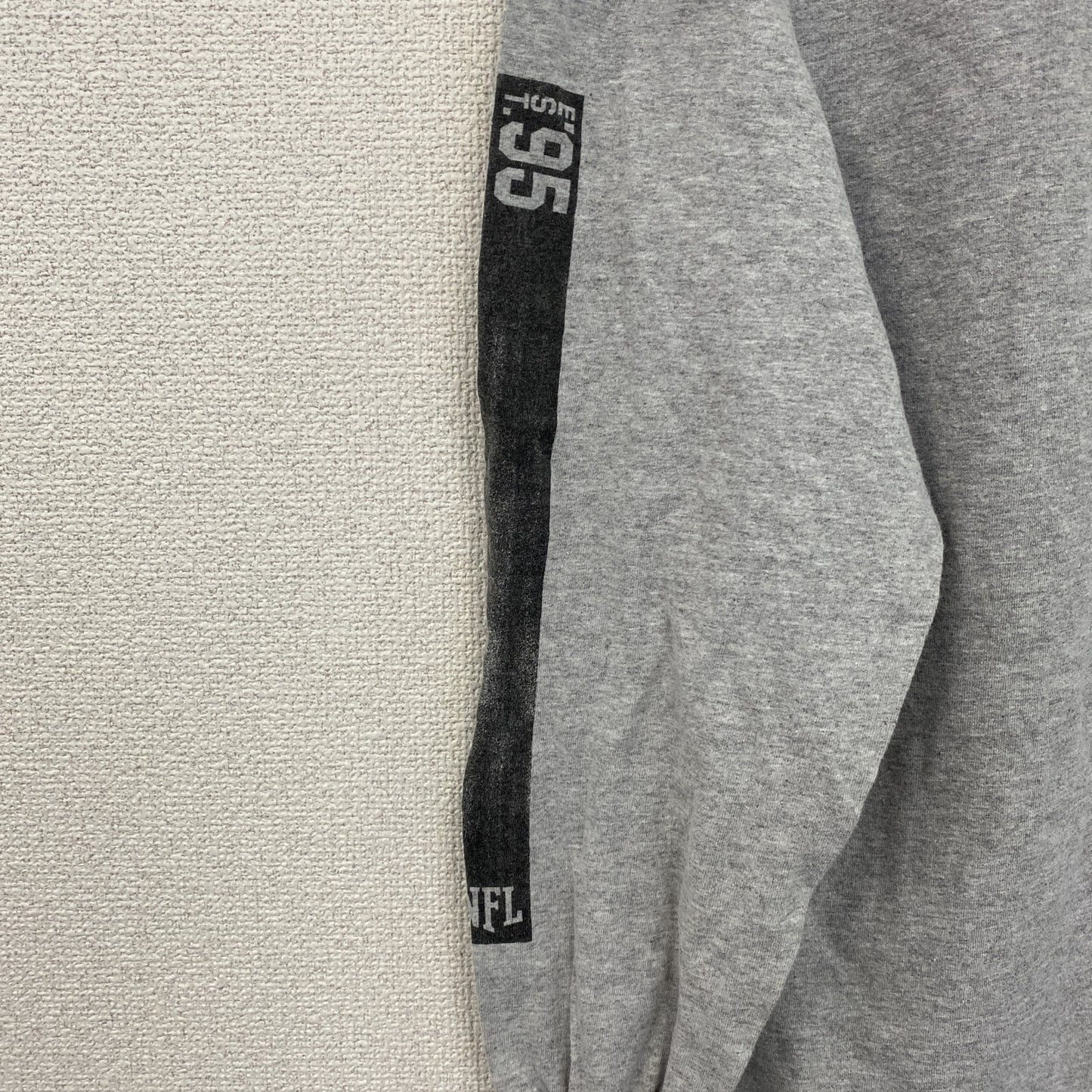 NFL　長袖プリントTシャツ　カロライナパンサーズ　灰色　グレー　Lサイズ