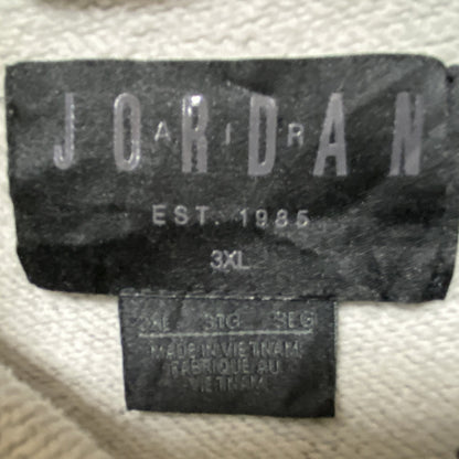 古着 used　AIR JORDAN　長袖ワンポイントロゴフルジップパーカー　スウェットフーディ　グレー　3XLサイズ