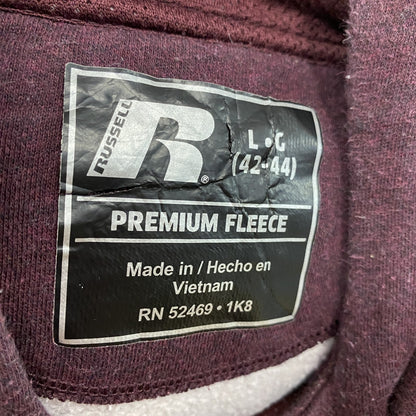RUSSELL PREMIUM FLEECE　ラッセル　スウェットパーカー/フーディー　赤　ワインレッド　Lサイズ