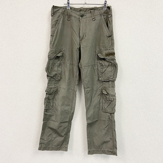 ALPHA INDUSTRIES　アルファ　カーゴパンツ/ミリタリーパンツ　ジップフライ　カーキ