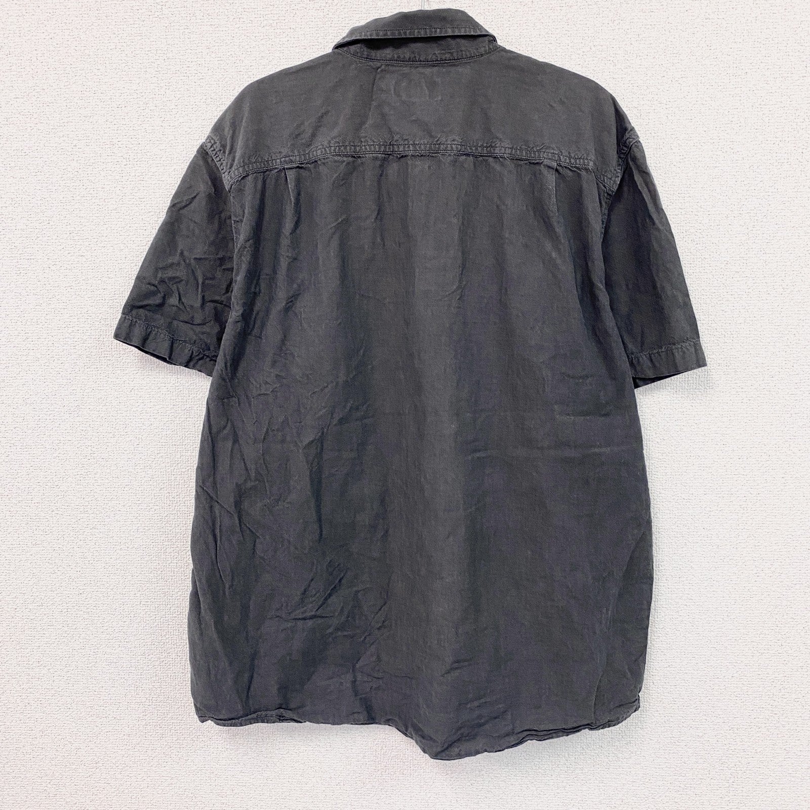 Carhartt　カーハート　半袖ボタンダウンシャツ　ワークシャツ　ダブルポケット　ダークグレー　Lサイズ