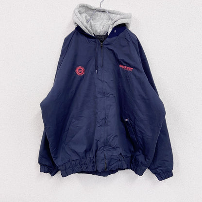 90s～　PNIME　UNION WEAR　フルジップダックパーカー　ヴィンテージ　紺　ネイビー　XXXLサイズ