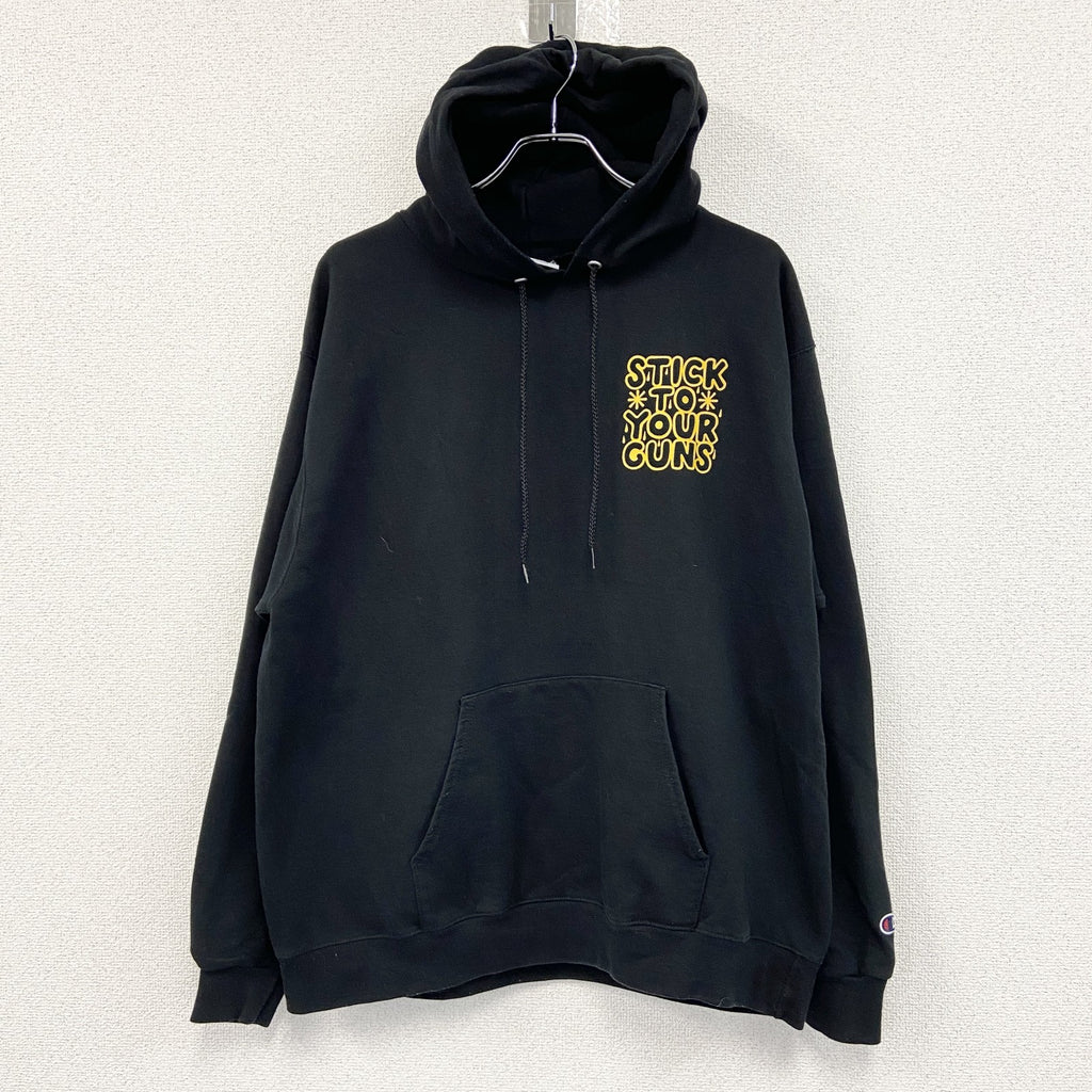 champion　チャンピオン　スウェットパーカー/フーディー　黒　ブラック　XLサイズ