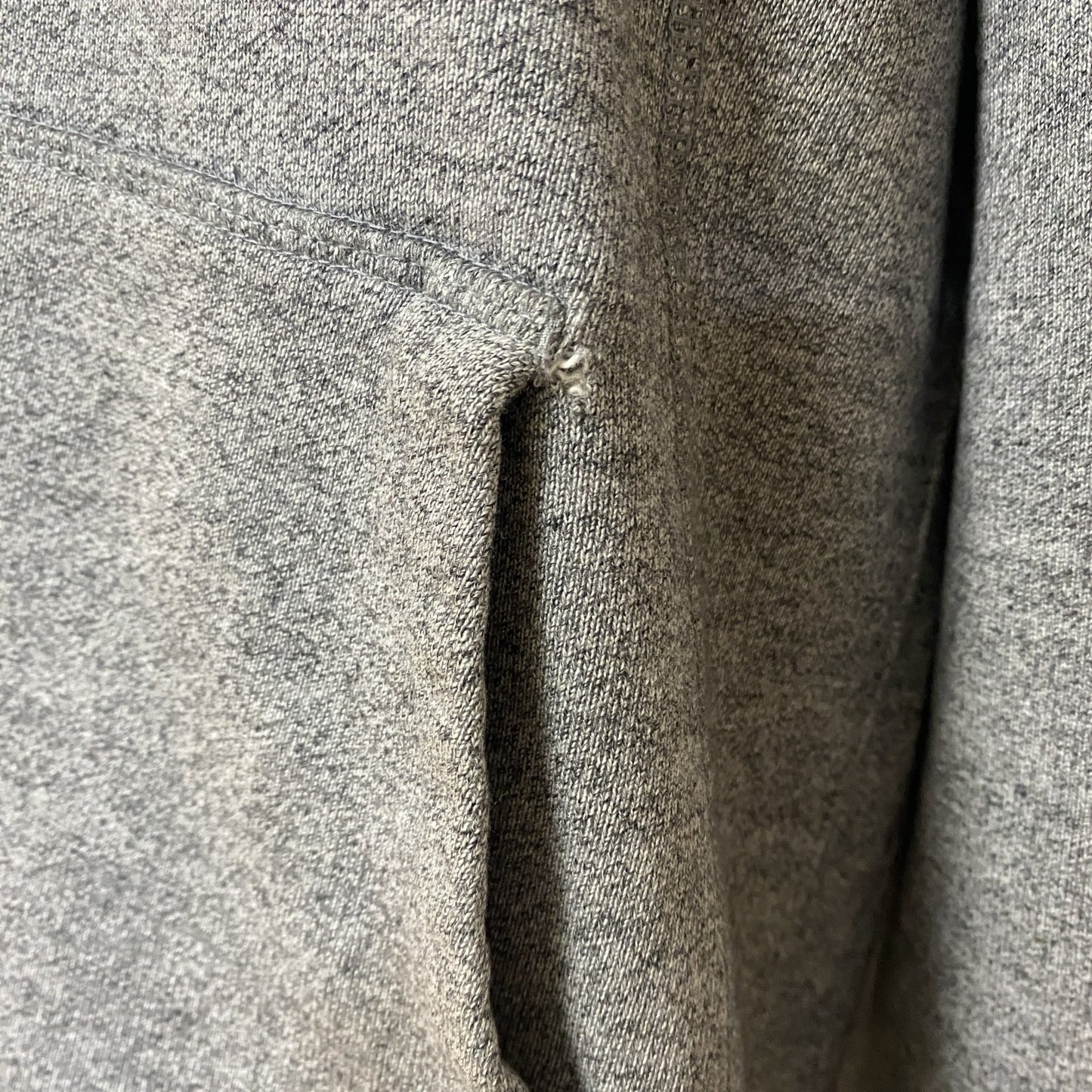 古着 used　AIR JORDAN　長袖ワンポイントロゴフルジップパーカー　スウェットフーディ　グレー　3XLサイズ