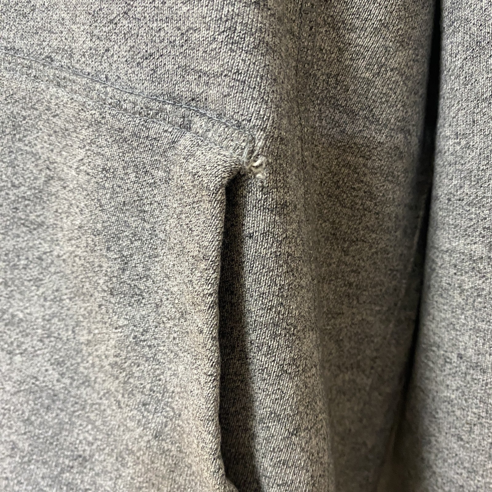 古着 used　AIR JORDAN　長袖ワンポイントロゴフルジップパーカー　スウェットフーディ　グレー　3XLサイズ