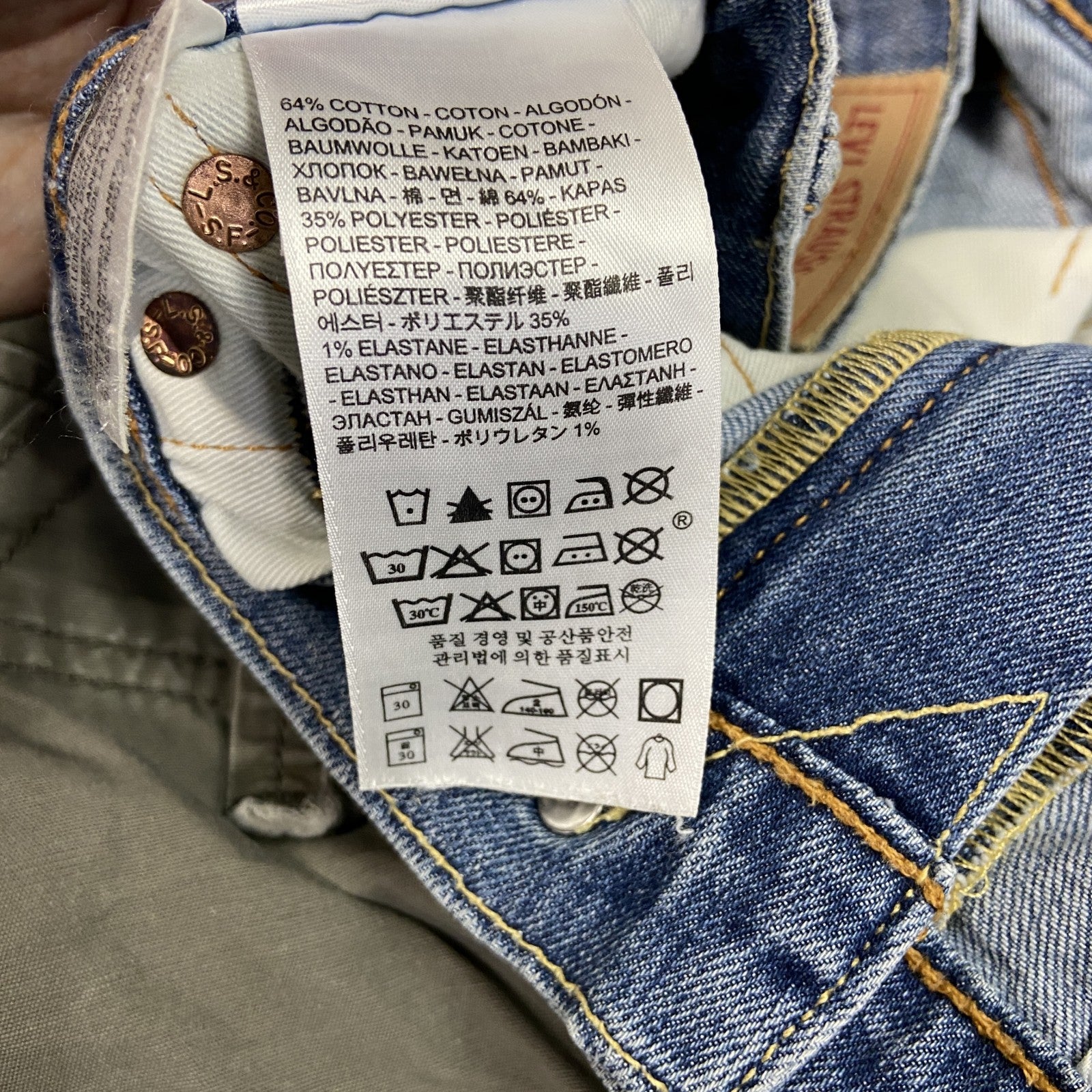 Levi's　リーバイス　502　デニムパンツ/ジーンズ　ジップフライ　縦落ち　インディゴ　W32サイズ
