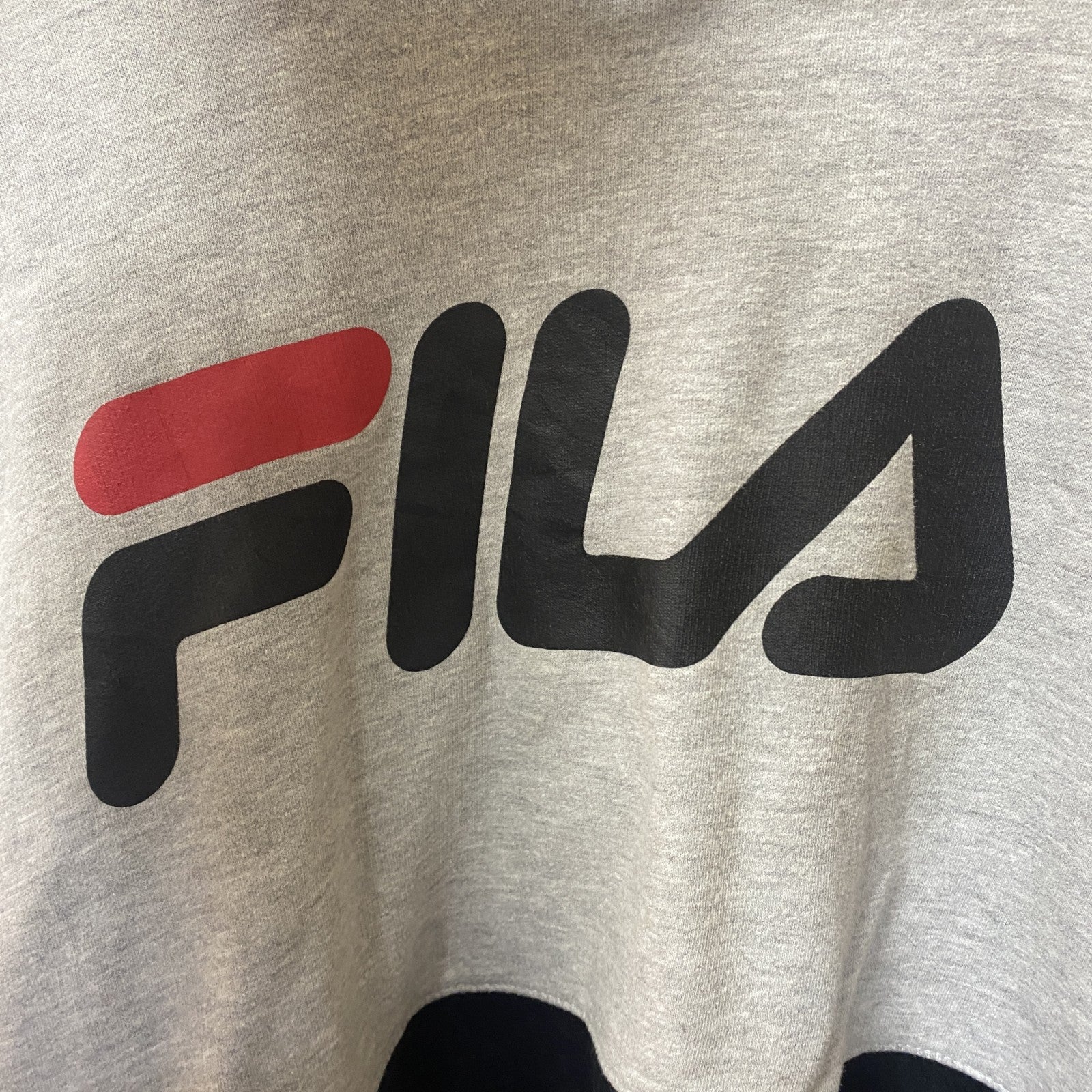 FILA　フィラ　スウェットパーカー/フーディー　デカロゴ　スポーツミックス　ビッグシルエット　グレー　ブラック　1XＬサイズ