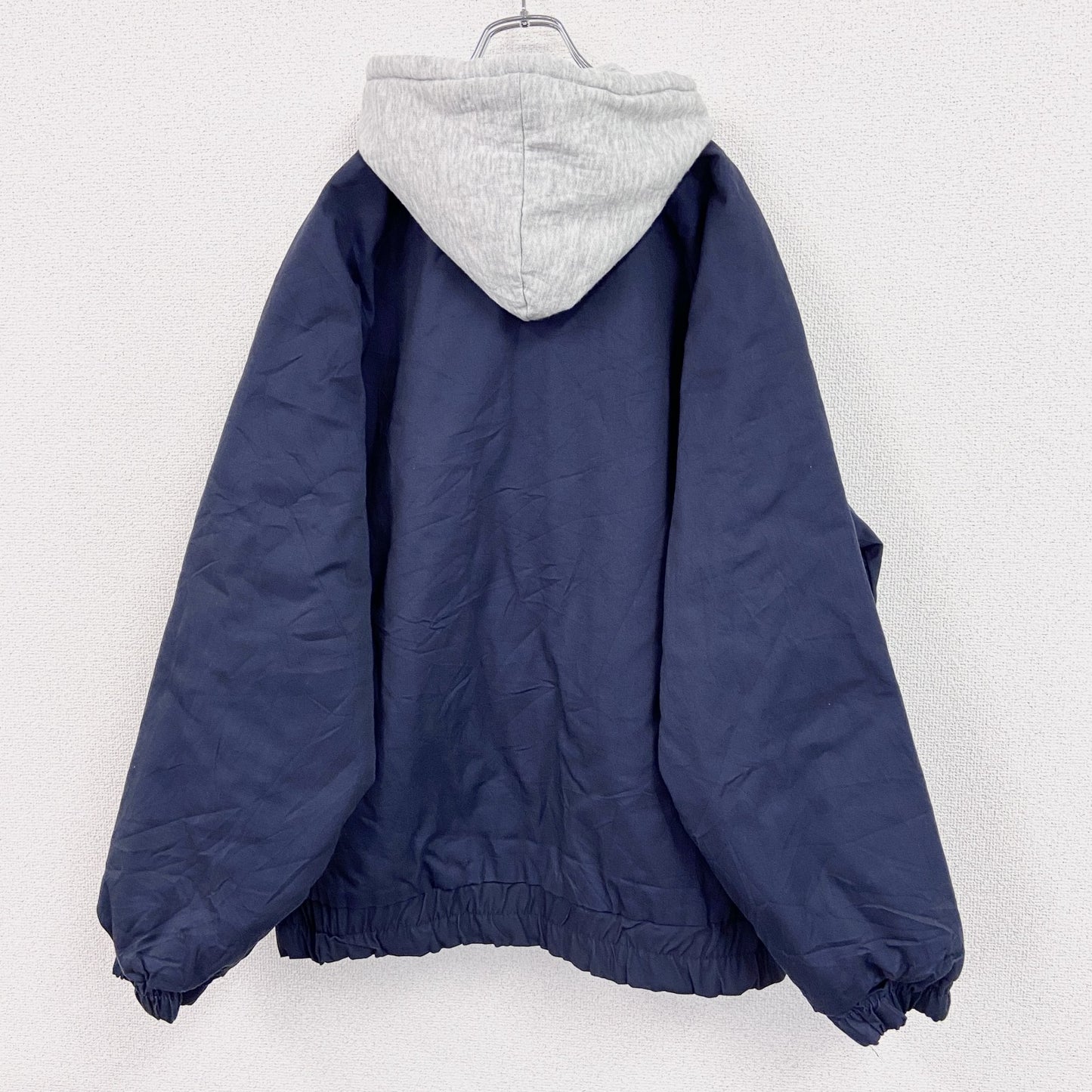 90s～　PNIME　UNION WEAR　フルジップダックパーカー　ヴィンテージ　紺　ネイビー　XXXLサイズ