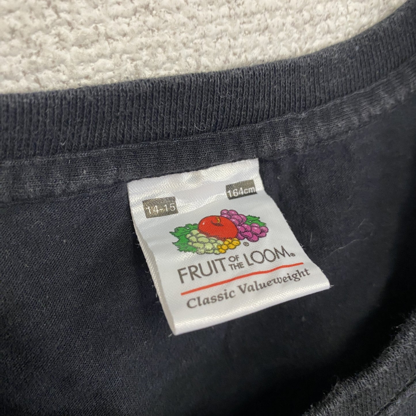FRUIT OF THE LOOM　フルーツオブザルーム　半袖アニマルTシャツ　ミーヤーキャット　黒　ブラック　14-15サイズ