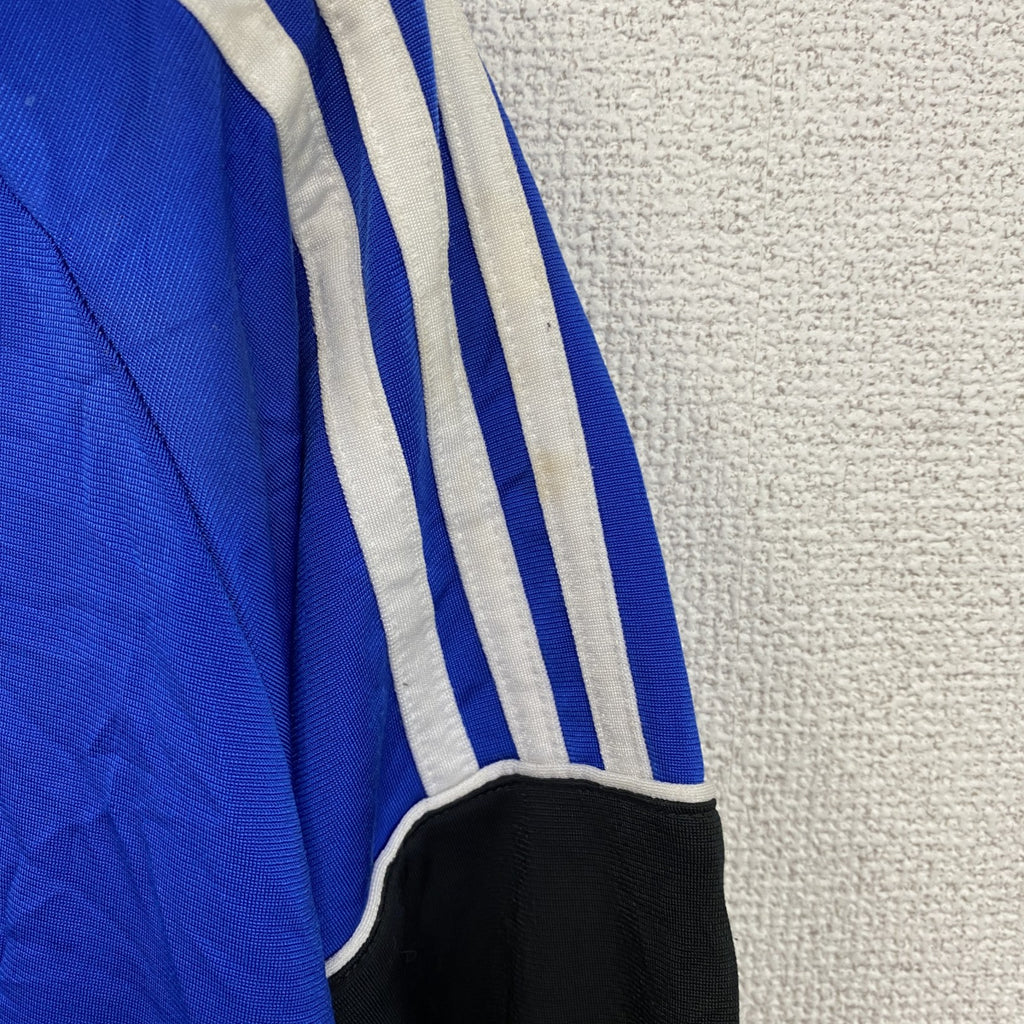 adidas　アディダス　トラックジャケット/ジャージ　刺繍ロゴ　青　ブルー　2XLサイズ