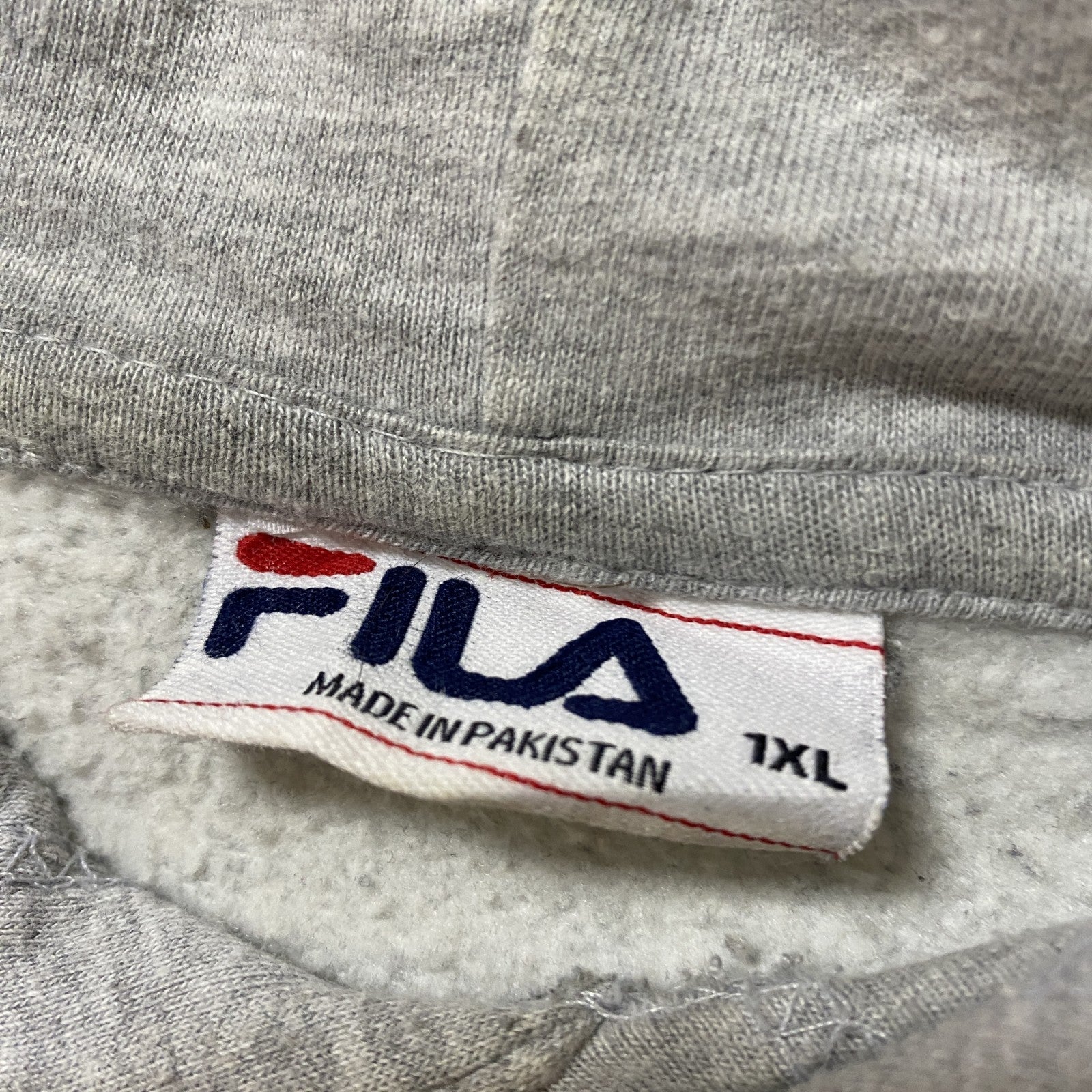 FILA　フィラ　スウェットパーカー/フーディー　デカロゴ　スポーツミックス　ビッグシルエット　グレー　ブラック　1XＬサイズ