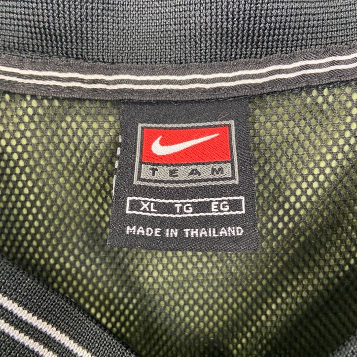 90s　NIKE　ナイキ　プルオーバージャケット　ヴィンテージ　ワンポイント刺繍　緑　XLサイズ