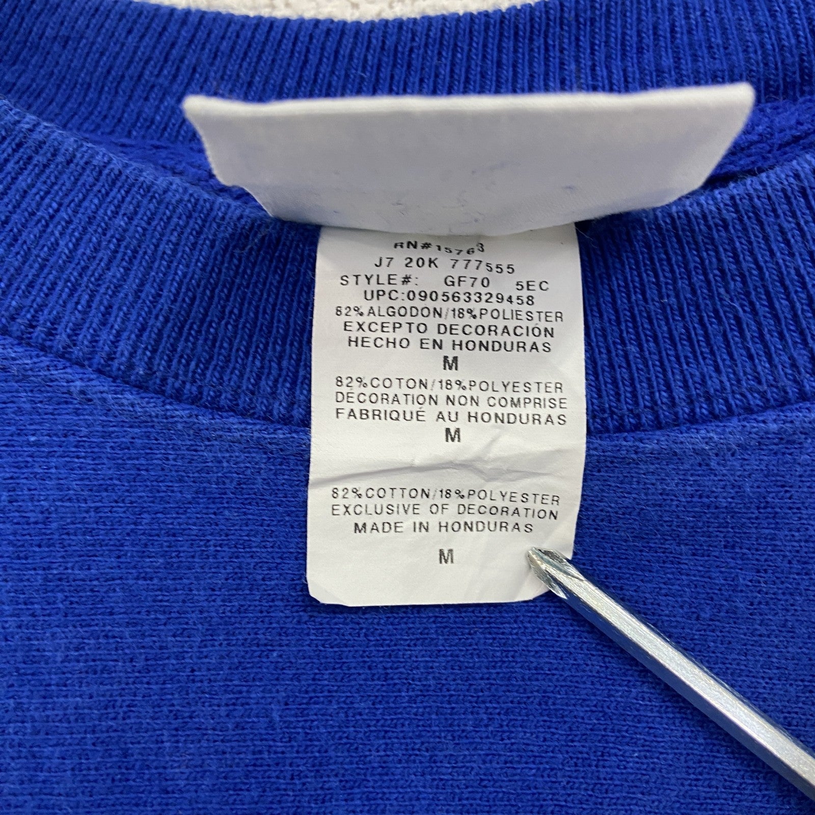 Champion　チャンピオン　リバースウィーブ　スウェット/トレーナー　青　ブルー　Mサイズ