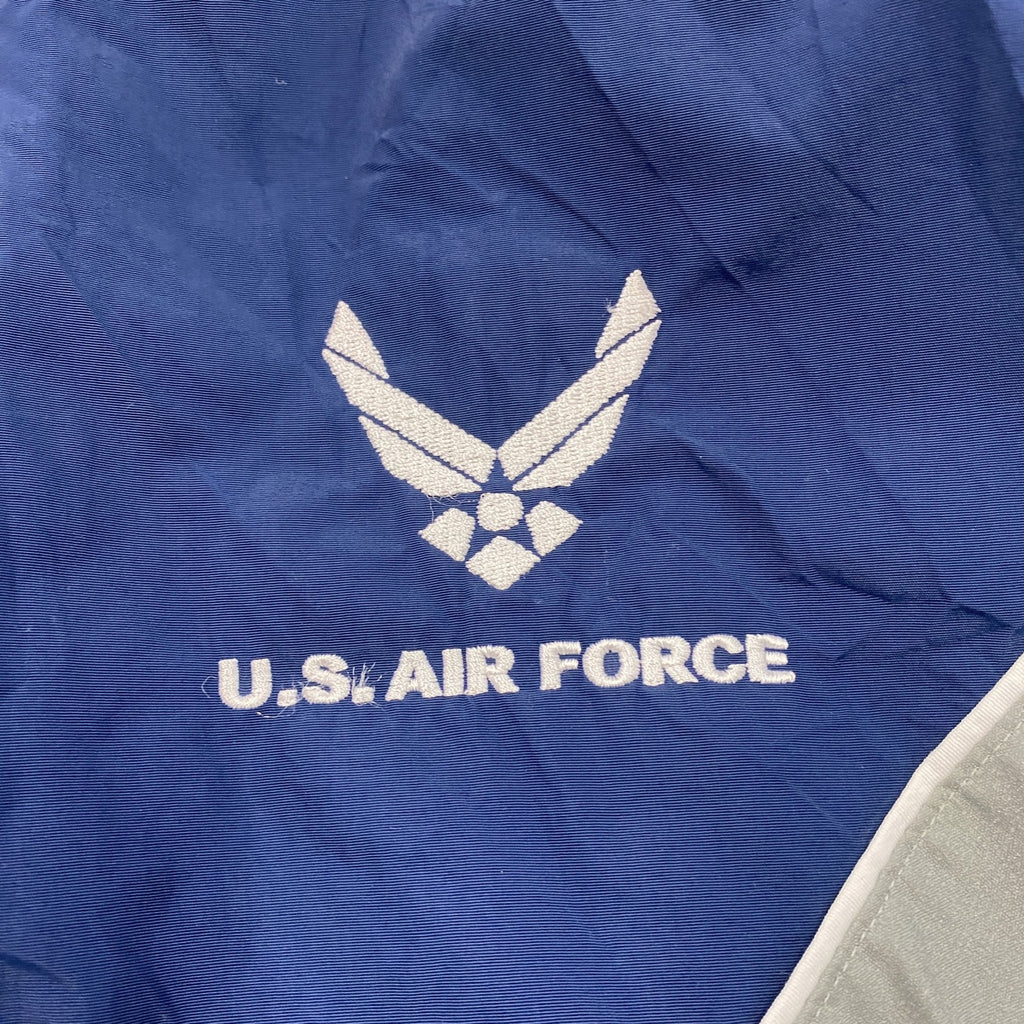 U.S.AIR FORCE　PTU　トレーニングジャケット　ナイロンジャケット　米軍　青　ブルー　Mサイズ